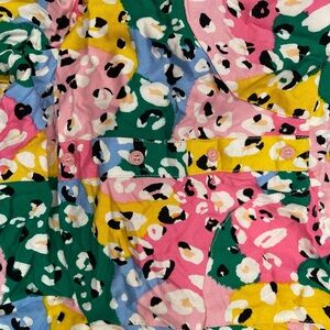 White Birch Womens Romper Multicolor Leopard Print Lined Elastic Back Size 3x